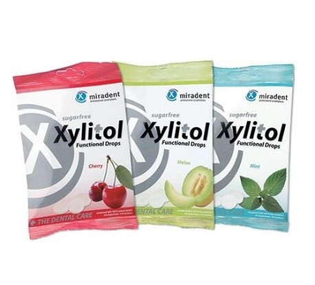 Ксилитол / Xylitol Drops - леденец из ксилита, дыня (60г), Miradent / Германия