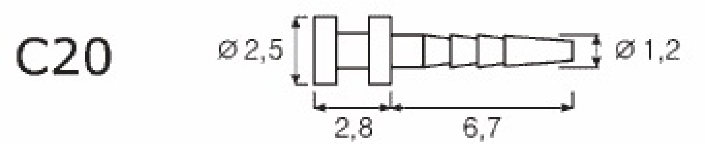 Титановые штифты IKT-C20-V (24шт.)